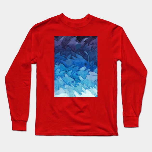 Blue Long Sleeve T-Shirt by Connie